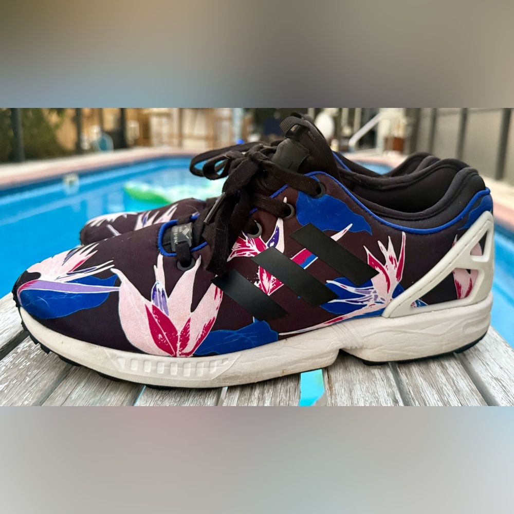 ADIDAS ORIGINALS ZX FLUX NPS NEOPRENE GRAPHICS HAWIIAN PRINT MENS 10